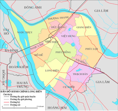 Quận Long Biên: Dự kiến giảm 1 phường sau khi sắp xếp đơn vị hành chính