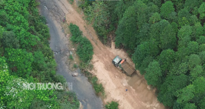 Hòa Bình: Mất hiện trường vụ khai thác cát trái phép tại suối Trầm, xã Cao Sơn, huyện Đà Bắc
