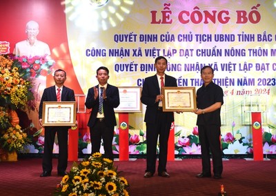 Xã Việt Lập (Tân Yên - Bắc Giang) đạt chuẩn NTM kiểu mẫu và chính quyền thân thiện năm 2023
