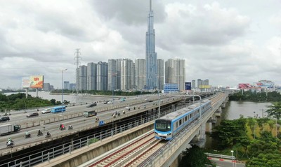 Đã thực hiện 98% tuyến đường sắt Metro số 1 Bến Thành - Suối Tiên