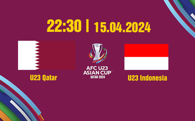 VTV5 Trực tiếp U23 Qatar vs U23 Indonesia, 22h30 hôm nay 15/4