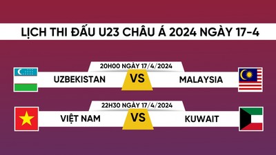 VTV5, VTV6 trực tiếp bóng đá U23 Châu Á 2024 hôm nay 17/04