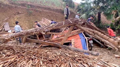 Tuyên Quang: Mưa giông làm hư hại nhiều nhà dân và diện tích cây màu