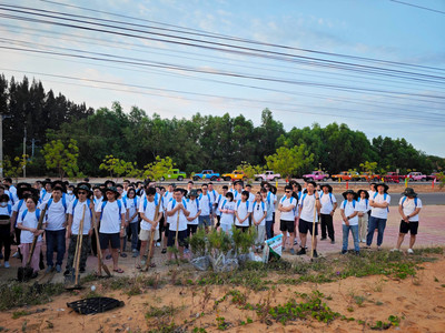 Tỉnh đoàn Bình Thuận tổ chức trồng 300 cây xanh tại xã Hòa Thắng