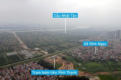 Toàn cảnh khu đô thị rộng 268 ha trong Phân khu sông Hồng thuộc huyện Đông Anh sắp đấu thầu