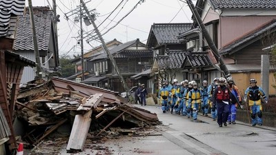 Khoảng 4.600 người sống ở các trung tâm sơ tán sau động đất tại Nhật Bản