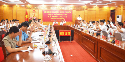 Bắc Giang: HĐND huyện Tân Yên khóa XX thông qua 2 Nghị quyết