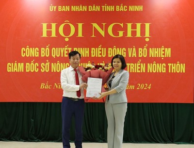 Ông Nguyễn Song Hà giữ chức Giám đốc Sở NN và PTNT tỉnh Bắc Ninh