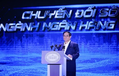 Thủ tướng Chính phủ Phạm Minh Chính dự sự kiện Chuyển đổi số ngành Ngân hàng năm 2024