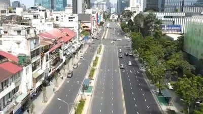 TP.HCM cấm xe vào làn dành cho ô tô trên đường Lê Lợi 13 ngày
