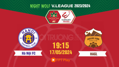 Trực tiếp Hà Nội FC vs HAGL, 19h15 hôm nay 17/5 trên FPT Play, HTV1