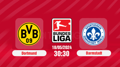 Nhận định bóng đá, Trực tiếp Dortmund vs Darmstadt 20h30 ngày 18/5, Bundesliga