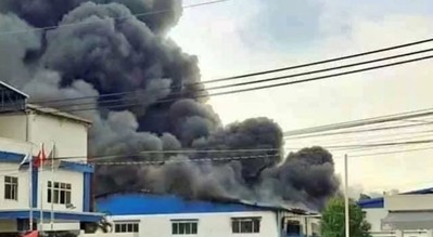Đồng Nai: Một công ty sản xuất giày dép ở KCN Sông Mây bốc cháy dữ dội