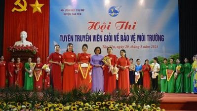 Tân Yên tổ chức hội thi tuyên truyền viên giỏi về bảo vệ môi trường