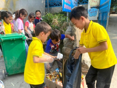 Lào Cai: Học sinh các trường tham gia Chiến dịch "Clean Up Việt Nam" lần 6