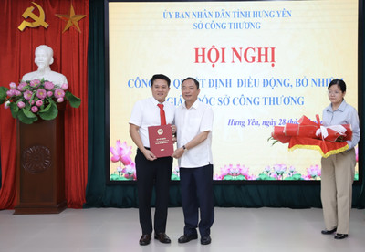 Phó trưởng Ban Quản lý các khu công nghiệp tỉnh Hưng Yên giữ chức Giám đốc Sở Công Thương
