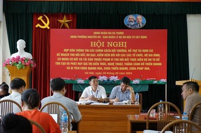 Hà Nội: Công bố chính sách bồi thường dự án tu bổ di tích tại hồ Thiền Quang