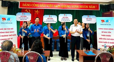 Thành đoàn Hà Nội ra mắt các đội hình tình nguyện bảo vệ môi trường