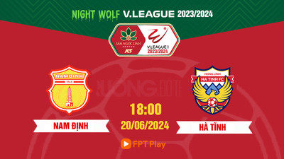 Trực tiếp Nam Định vs Hà Tĩnh, 18h00 hôm nay 20/6 trên FPT Play