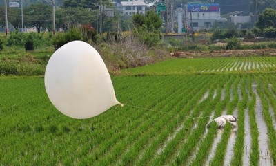 Triều Tiên tiếp tục thả 350 quả bóng bay chở rác thải sang Hàn Quốc
