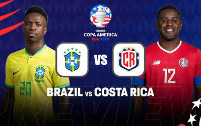 Trực tiếp Brazil vs Costa Rica, Copa America 2024 (8h, 25/06)