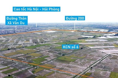 Cận cảnh cảnh vị trí quy hoạch KCN số 6 hơn 300 ha ở Ân Thi, Hưng Yên