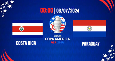 Trực tiếp Costa Rica vs Paraguay, Copa America 2024, 8h ngày 3/7 trên VTC1