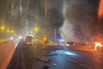 Cục CSGT thông tin về vụ cháy xe bồn trên cao tốc Hà Nội - Hải Phòng