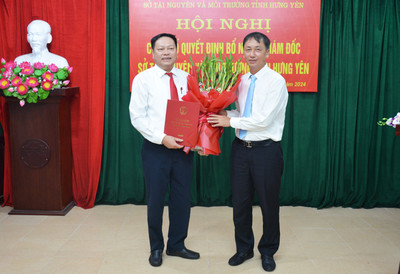 Ông Nguyễn Đức Kiền giữ chức Giám đốc Sở Tài nguyên và Môi trường tỉnh Hưng Yên
