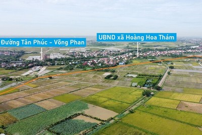 Toàn cảnh vị trí dự kiến quy hoạch KCN Tân Phúc - Hoàng Hoa Thám đang xây dựng ở Hưng Yên