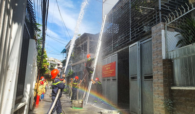 Khánh Hoà: Tổ chức diễn tập chữa cháy trong khu dân cư