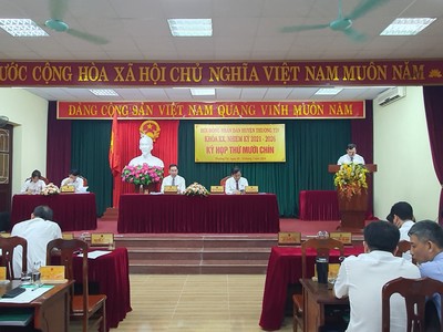 Huyện Thường Tín khai mạc Kỳ họp thứ 19, HĐND huyện khóa XX, nhiệm kỳ 2021- 2026.