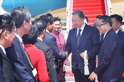 Chủ tịch nước Tô Lâm bắt đầu thăm cấp Nhà nước Vương quốc Campuchia  