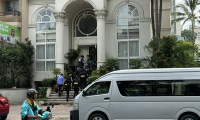 Cảnh sát làm việc tại nhà CEO Quốc Cường Gia Lai Nguyễn Thị Như Loan