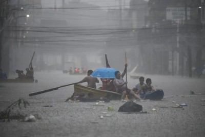 Philippines: Siêu bão Gaemi khiến đường phố ngập sâu, 600 nghìn người mất nhà
