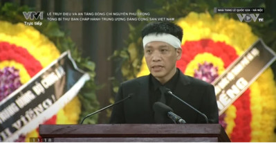 Xúc động lời cảm tạ của con trai Tổng Bí thư Nguyễn Phú Trọng tại Lễ truy điệu