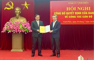 Ông Trần Duy Đông làm Phó Bí thư Tỉnh ủy Vĩnh Phúc