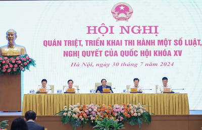 Thủ tướng Phạm Minh Chính chủ trì Hội nghị triển khai thi hành một số luật, nghị quyết của Quốc hội