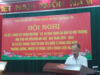 Xứ, họ đạo huyện Thường Tín tham gia bảo vệ môi trường, ứng phó với biến đổi khí hậu