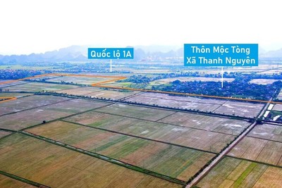 Toàn cảnh vị trí quy hoạch KCN Thanh Bình II rộng 300 ha ở Thanh Liêm, Hà Nam