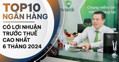 TOP 10 ngân hàng lãi lớn nhất nửa đầu năm 2024: Vietcombank, Techcombank, BIDV dẫn đầu