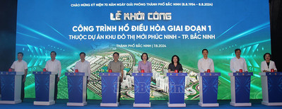 Bắc Ninh: Khởi công hồ điều hòa khu đô thị Phúc Ninh