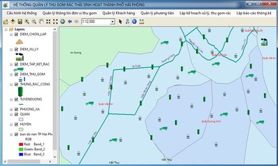 Ứng dụng công nghệ GIS xây dựng hệ thống thông tin quản lý thu gom rác thải sinh hoạt tại Hải Phòng