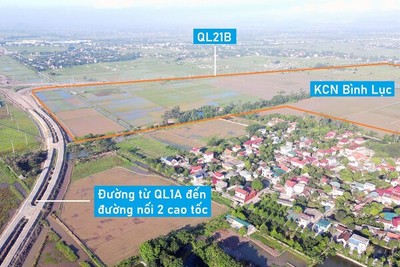 Toàn cảnh vị trí quy hoạch KCN Bình Lục 300 ha ở Hà Nam