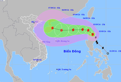 Bão Yagi gần biển đông