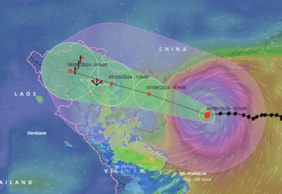 Dự báo đêm nay (6/9), siêu bão YAGI sẽ vượt qua phía bắc đảo Hải Nam, Trung Quốc