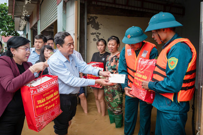 Chủ tịch Quốc hội Trần Thanh Mẫn kiểm tra công tác khắc phục thiệt hại do bão tại tỉnh Thái Nguyên