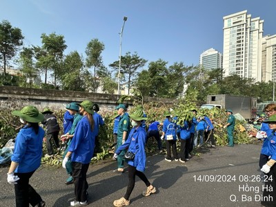 Quận Ba Đình triển khai tổng vệ sinh môi trường sau bão số 3