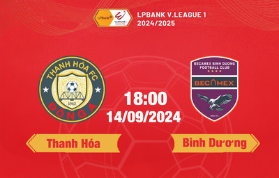 Trực tiếp Thanh Hóa vs Bình Dương, 18h00 hôm nay 14/9 trên FPT Play