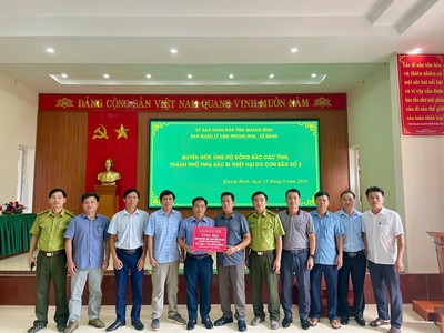 Ban QL VQG Phong Nha-Kẻ Bàng: Kêu gọi ủng hộ các tỉnh phía Bắc bị ảnh hưởng bởi cơn bão số 3 Yagi